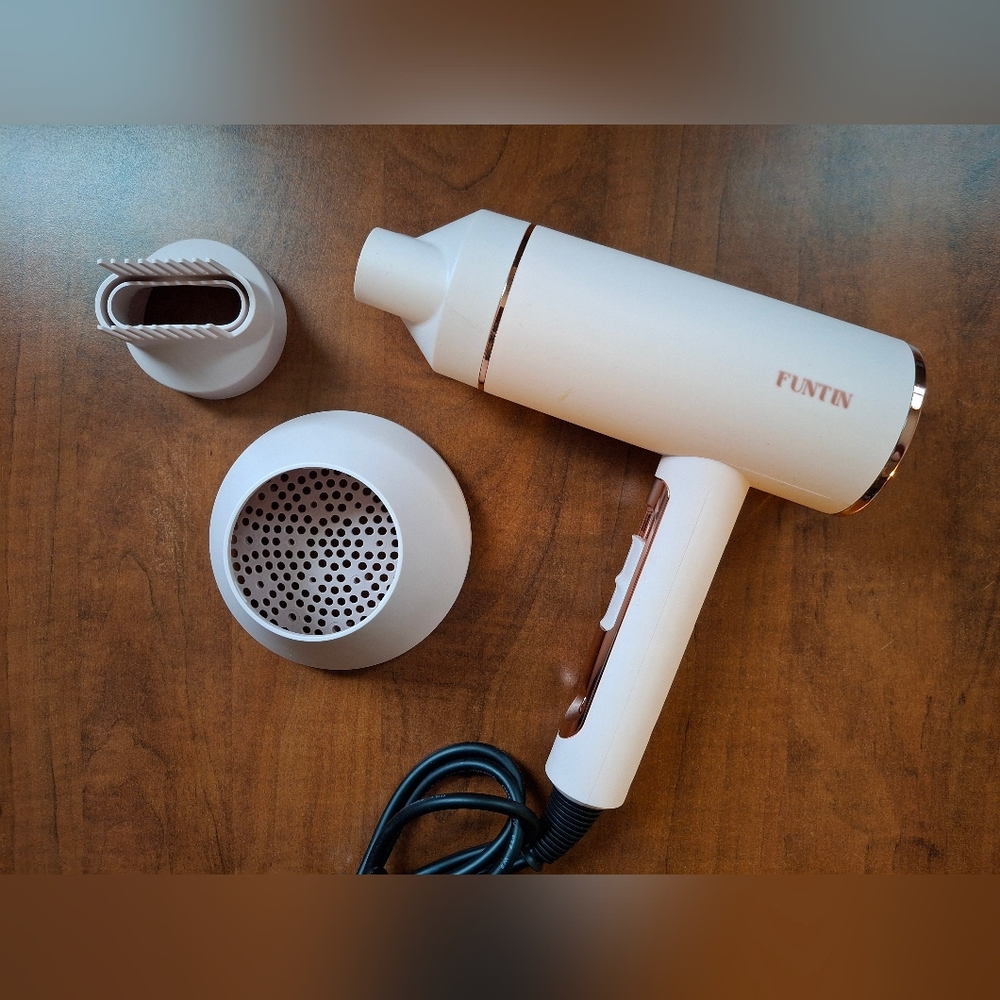 Pink Funtin Hair Blow Dryer With Attachments No Box